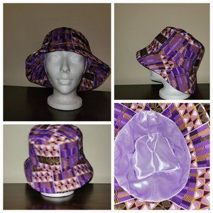 Bucket Hats with satin lining.